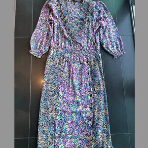 MAYEELOK colorful women's midi dress "L"